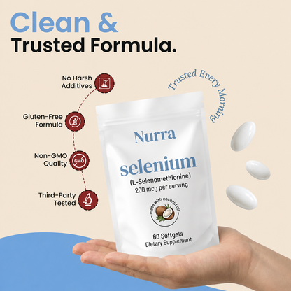 Nurra Selenium 200mcg with Coconut Oil